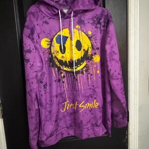 Purple Smiley Face Bomber Jacket